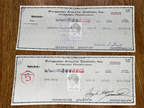 1978 Pittsburgh Pirates: SIGNED Payroll Check (Players/Staff) - Picture 3 of 4