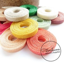 1cm wide Sinamay Bias Binding Strip 1.6m for Millinery and Hats - 40+ COLOURS!