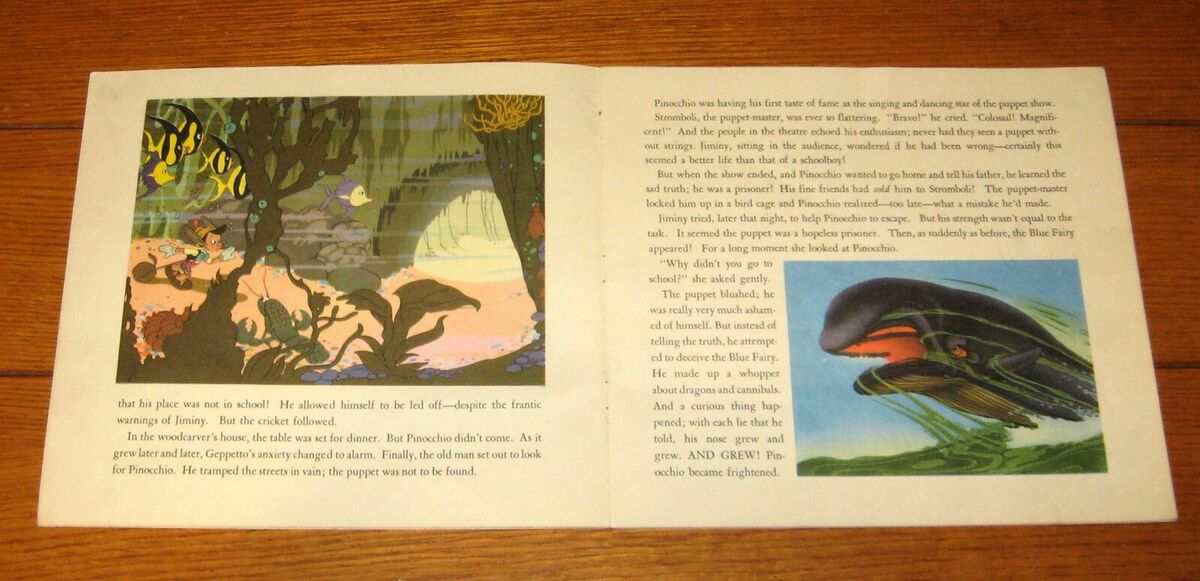 1939 Pinocchio Book with Color Illustrations from the Motion