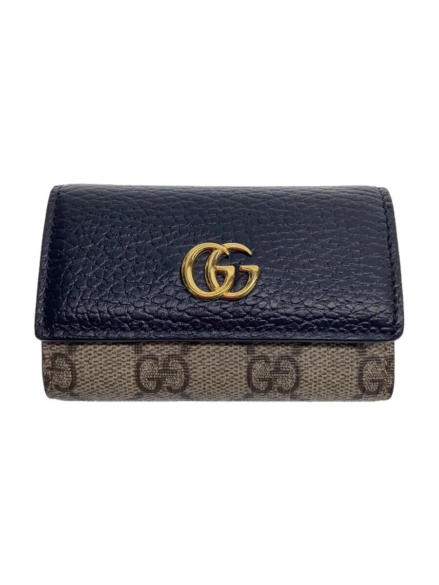 GUCCI Leather Key Case BLK Men's, Slightly Scratched and GUCCI Leather Key Case BLK Men's, Slightly Scratched and
