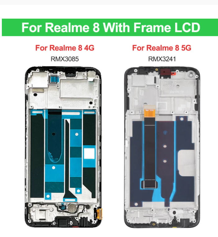 Display LCD Per Oppo Realme 8 Pro/7 Pro/Reno5 Z - Schermo Di Ricambio Senza Riconoscimento Impronte - Foto 4