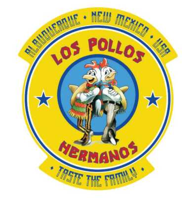 20x23cm Los Pollos Hermanos Aufkleber - Breaking Bad Sticker Kult Walter White