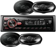 4x Pioneer 6x9" Speakers + Audiotek  Car Audio Stereo Bluetooth  FM USB Receiver