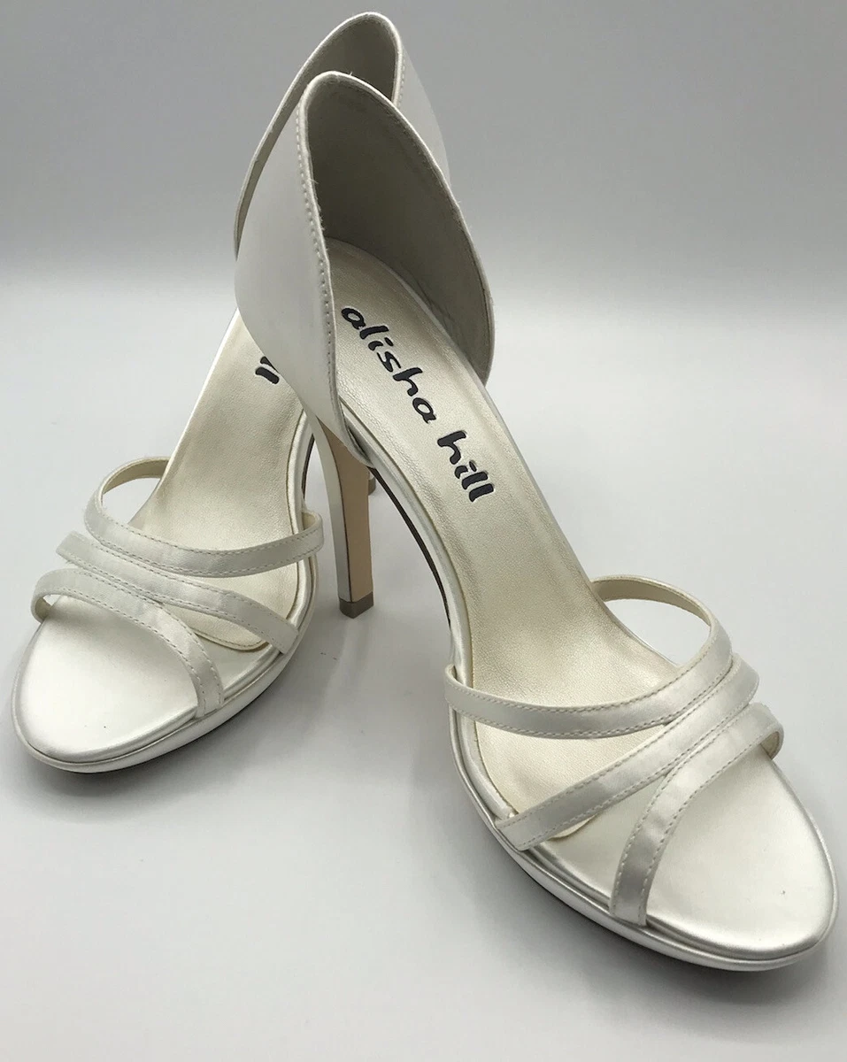 Alisha Hill Grace Women s Platform Shoes White Dyeable High Heels
