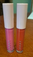 2 LORAC ALTER EGO LIP GLOSS HIGHLY PIGMENTED COQUETTE AND ICON .13oz Full Size