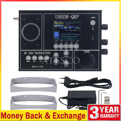 HamGeek UHSDR-QRP V0.7 1.8-30Mhz mcHF Transceiver HF SDR CW SSB AM FM Radio Blac