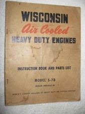 WISCONSIN S-7D ENGINES INSTRUCTION & PARTS MANUAL