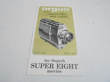 1950s/1960s MOVIE CAMERA manual 37 - ARGUS SHOWMASTER SUPER EIGHT