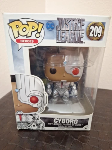 Funko Pop Cyborg #209 DC Justice League Movies Heroes Vinyl Figure w/ Protector