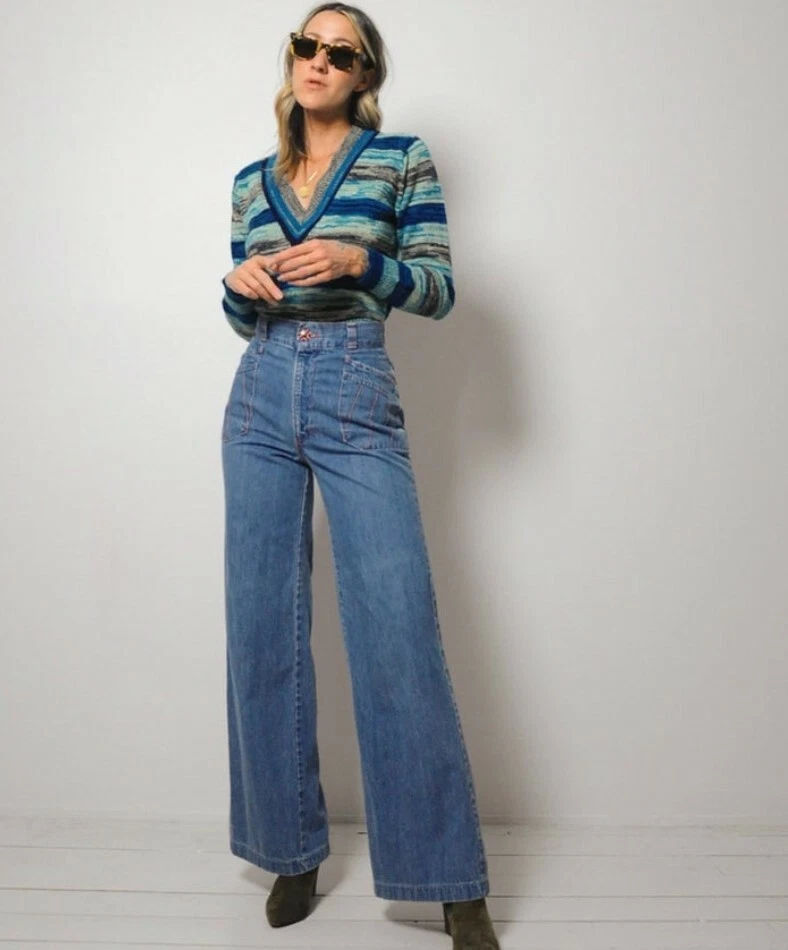 70s High Rise Flare Jeans