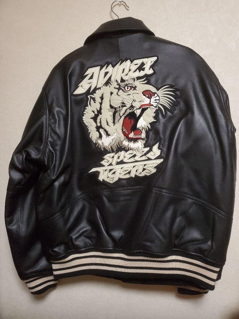 Avirex USA Authentic Varsity Leather Jacket Size L | eBay