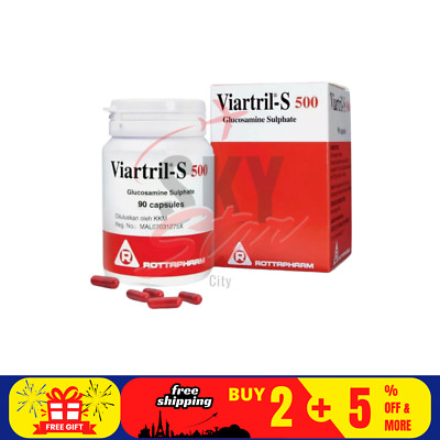 1 X Viartril-S Glucosamine 500Mg , Knee & Joint Pain Supplement 90 Capsules
