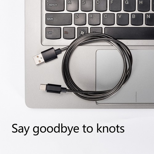 2M Stainless Steel Micro USB Fast Charging Data Cable Lead for Samsung HTC Sony - Picture 3 of 7