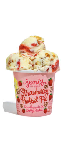 Jeni’s Limited Edition Dolly Parton Strawberry Pretzel Pie Ice Cream - Picture 1 of 1