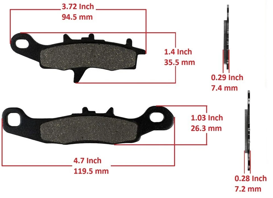 For Suzuki RM85 RM-85L Front Rear Brake Pads 2005 2006 2007 2008 2009 2010-2022 - Image 3 of 4
