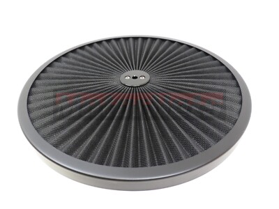 14'' Black Flow Through Washable Air Cleaner Lid Filter Top only Reusable HotRod