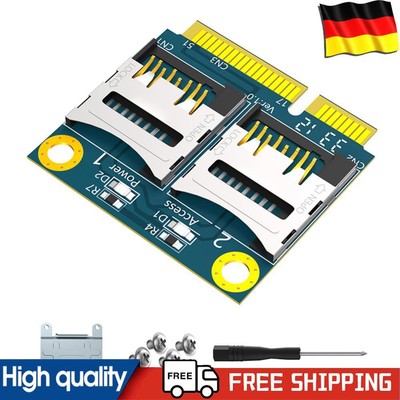Dual TF Card To Mini PCI-E Adapter Mini PCIe Adapter Memory Card Reader Adapter