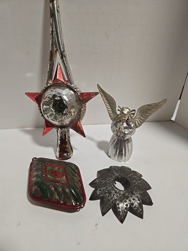 Vintage Plastic 9.5" Indent Atomic Starburst Christmas+3 Ornaments | eBay