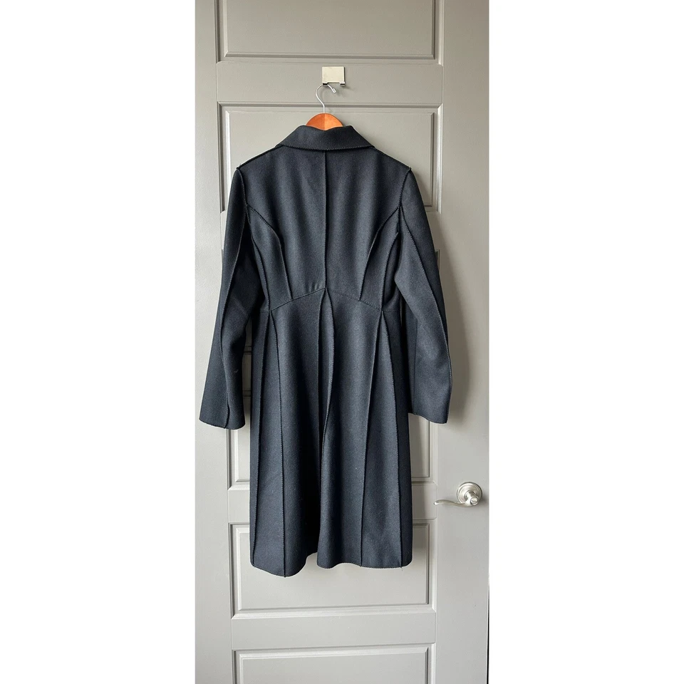 Alberta Ferretti Abrigo Negro Talla 42 M 8 Foto 3 de 4