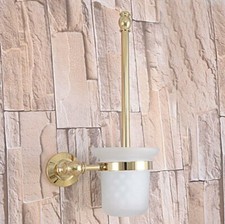Wall Mounted Gold Toilet Brush Holder For Bathroom Accessories Set Bath Products