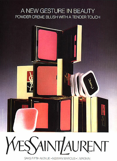 1988 YSL Yves Saint Laurent makeup vintage MAGAZINE AD - gesture
