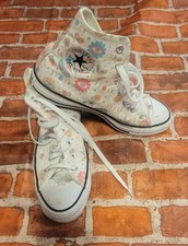 Converse Chuck Taylor Mystic Gems Kids' High Shoes White-Pink Sz 5 Guc