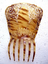 Antique Spanish style hair comb - NO US IMPORT FEES