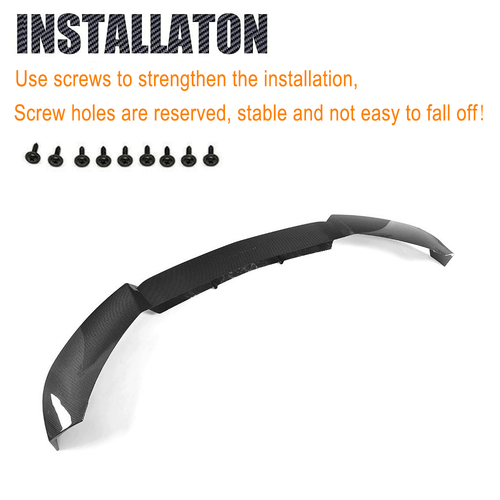 For Benz W205 C200 C250 C300 C43 AMG 14-18 REAL CARBON Front Bumper Lip Spoiler - Picture 3 of 15