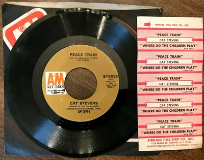 Cat Stevens Peace Train Where Do The Children Play 45 Vg W Jukebox Strips Ebay