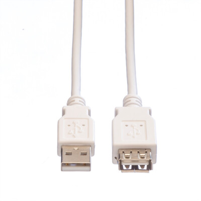 USB 2.0 Kabel, Typ A-A, ST/BU, weiß, 0,8 m