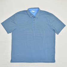 Greg Norman Men's Polo Shirt Short Sleeve Polyester Blue Size 2XL ML75 Golf