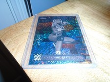 2025 Topps Chrome WWE x Cactus Jack  Sol Ruca #93 Aqua Shimmer Refractor /199