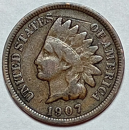 Indian Head Penny Lot of "1" VERY NICE 1907 GOOD OR BETTER°$ FREE SHIPPING $#205