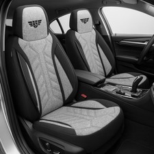 2x Sitzbez�ge passend f�r BMW X1 F48 (Schwarz-Hellgrau) | Vorne | Pilot HERM201