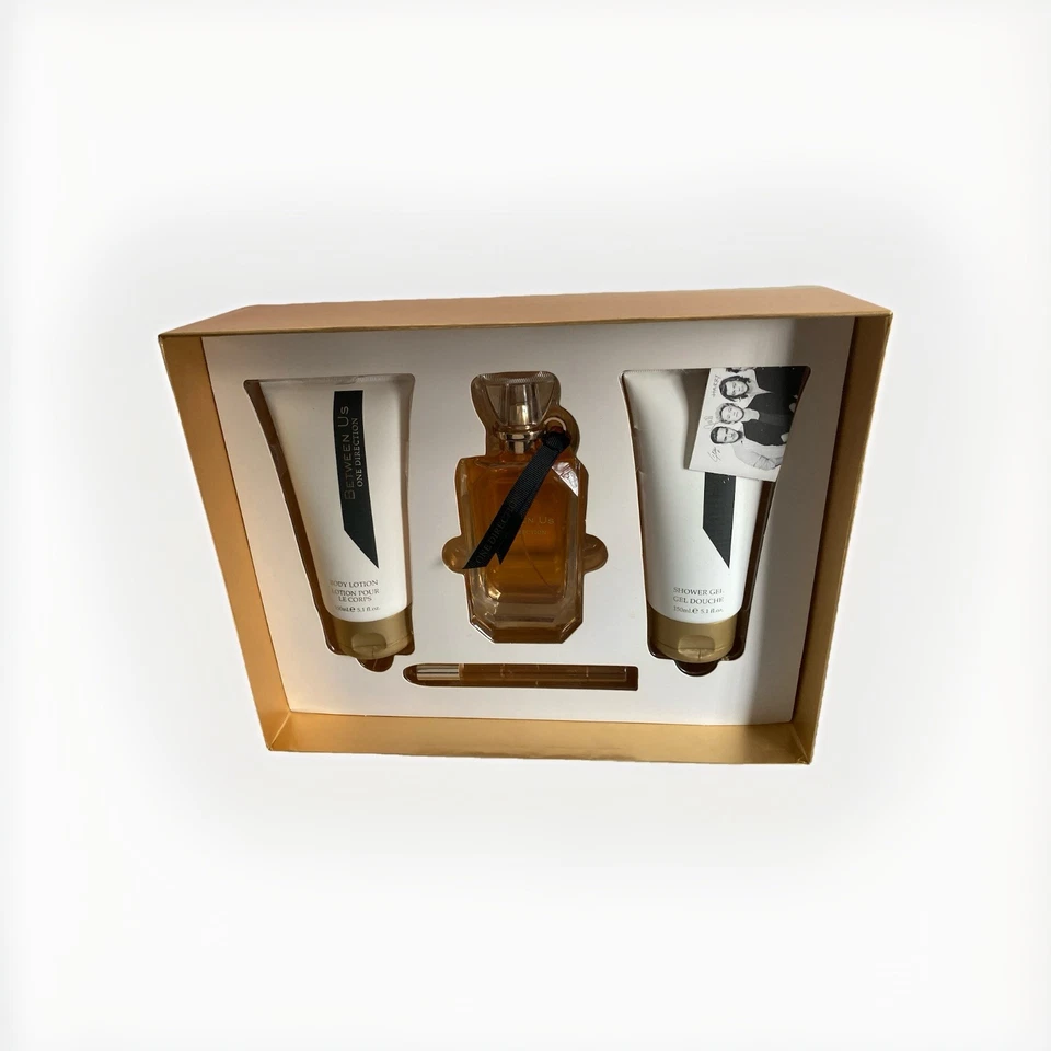 One Direction Between Us 3.4 OZ EDP 4 piezas juego de regalo spray rollerball loción gel Foto 2 de 3