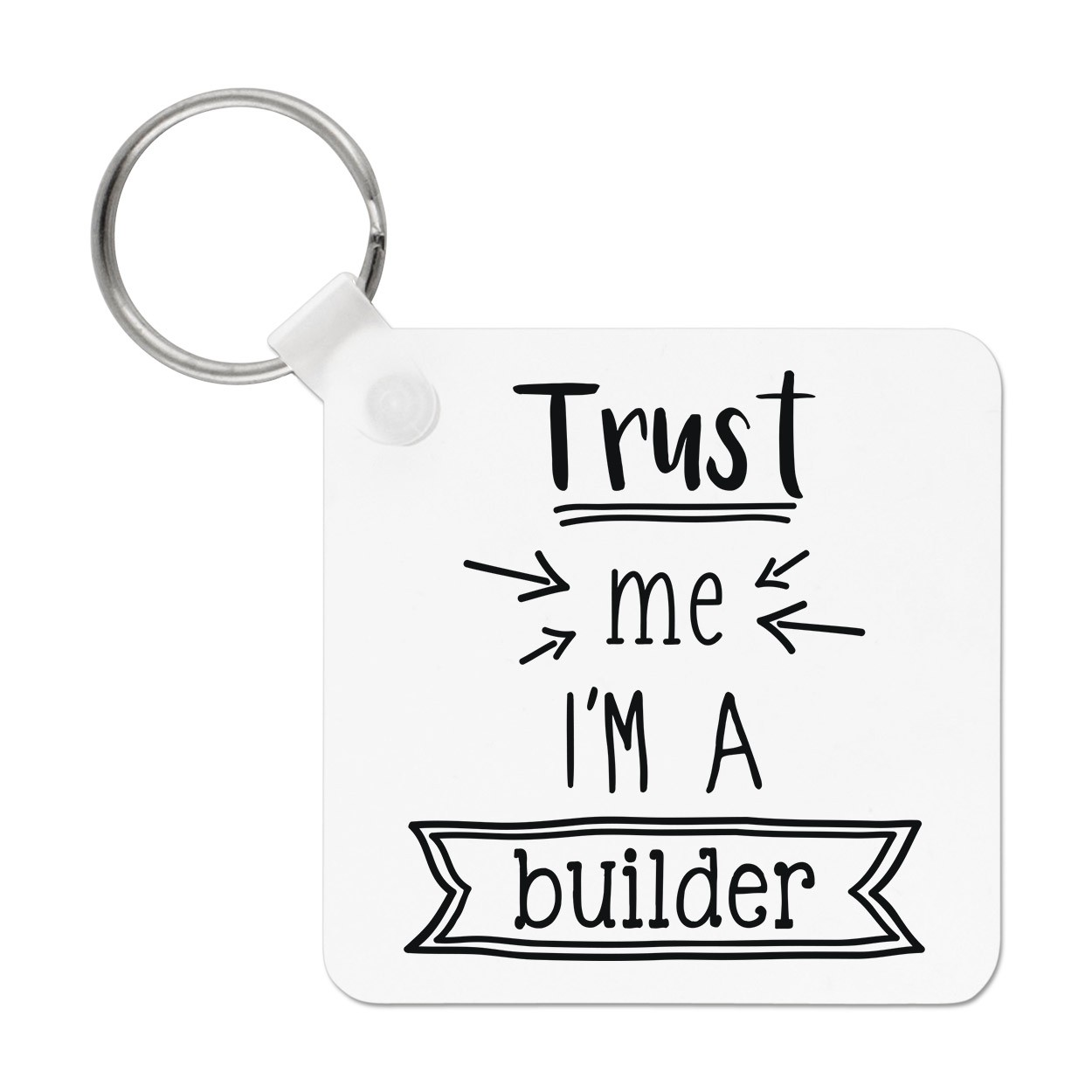 Trust Me I'm A Builder Keyring Key Chain - Funny Best Favourite