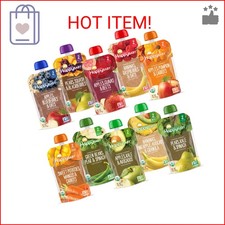 Happy Baby Organics Stage 2 Baby Food Pouches, Gluten Free, Vegan  Healthy Snac