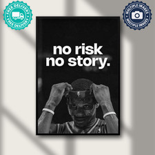 Lebron James Motivational Poster, Vintage Basketball Wall Art Sports Inspiration