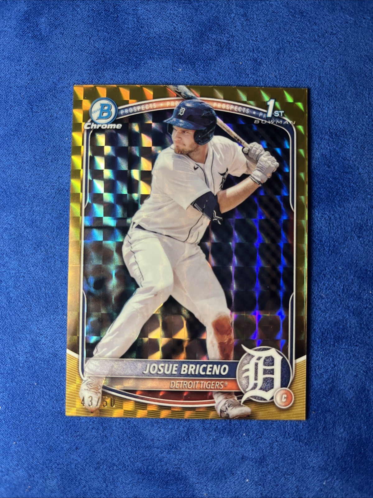 2025 Bowman - Chrome Prospects Josue Briceno #BCP-13 Gold Refractor /50 (RC)