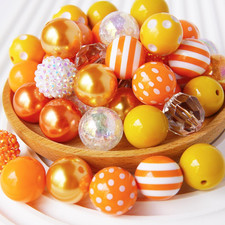 50Pcs 20Mm Fall Beads Bulk   Bubblegum Beads for Pens, DIY Bubble Bead, Beads fo