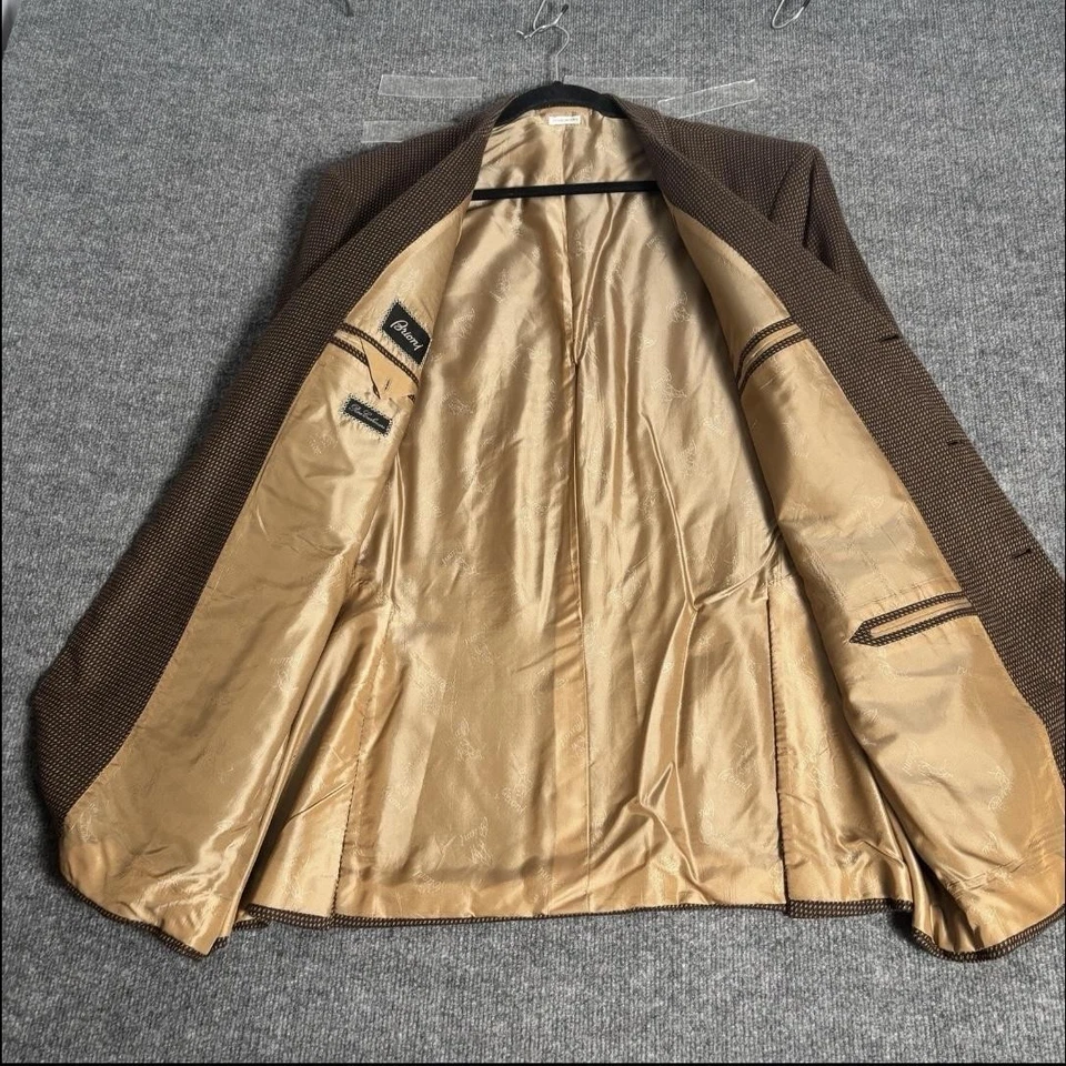 Brioni Blazer мужской 48 длинный коричневый Palatino 100% кашемир сделано в Италии куртка - Изображение 3 из 4