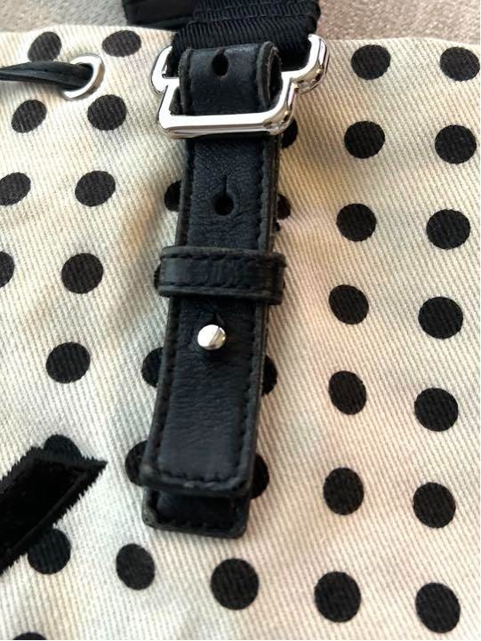 Borsa tote Yves Saint Laurent YSL modello bianco a pois logo adatta per A4 taglia grande