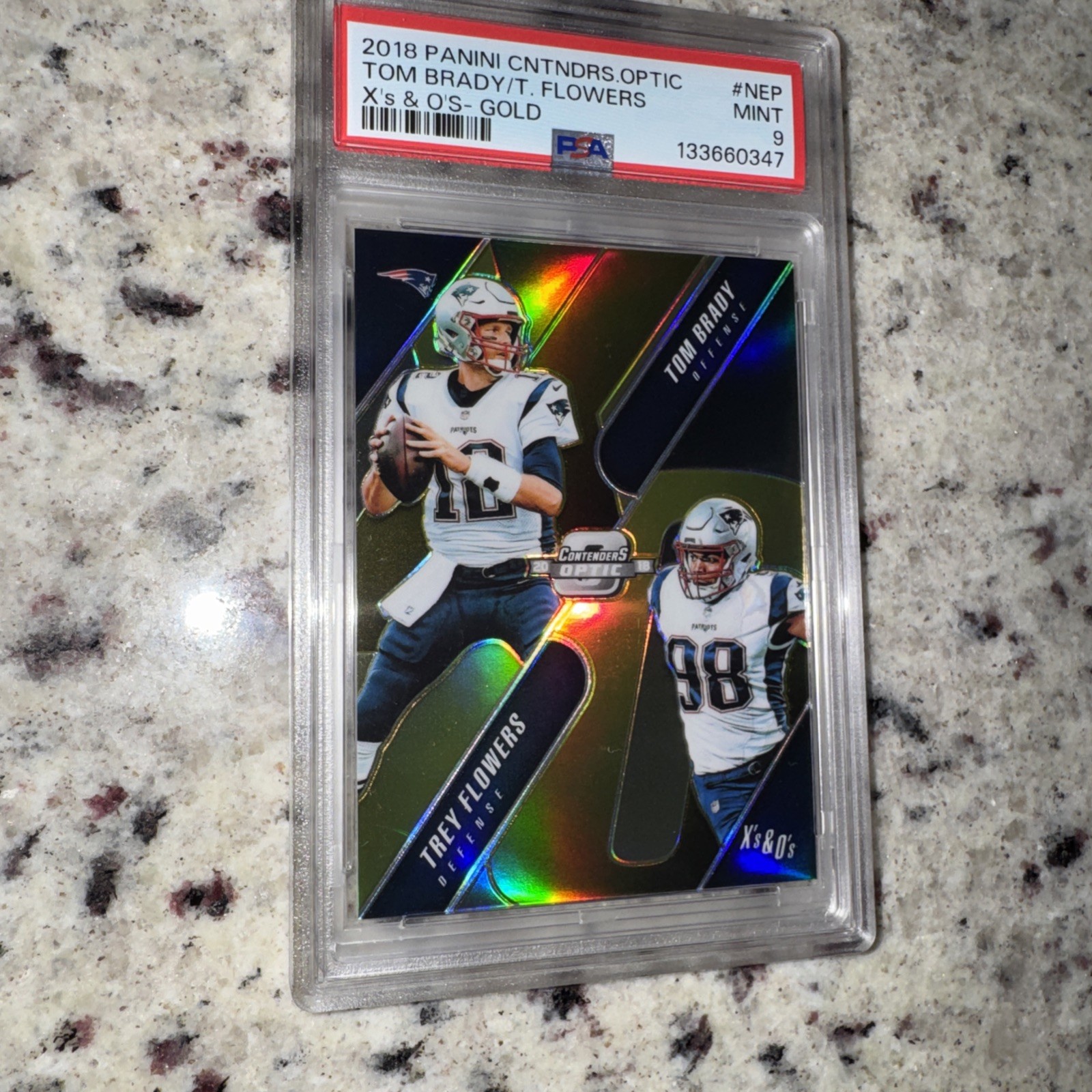 Tom Brady Optic X’s & O’s Gold  /10 2018 Panini Optic Football New England