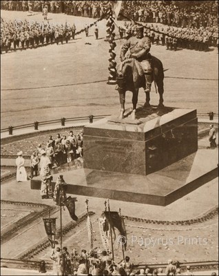 1981 Vintage Print 1909 Emperor Nicholas II Alexander III Statue Russia Romanov