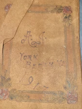 Vintage Leather Cover Case Book Bible  Carrying Case with Page Marker Handmade? 