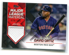 2022 Topps Major League Material David Ortiz Black 078/199 Jersey Relic Red Sox