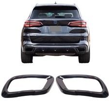 F�R BMW X5 G05 X6 G06 X7 G07 Sport Auspuffblenden Abdeckung Schwarz Glanz