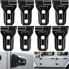 Door Hinge Cover Trim Exterior Trim Decorative Trim (Black 8-Piece Set)