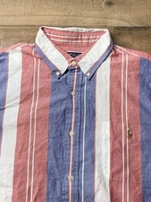 Polo Ralph Lauren Shirt Mens XL Multi Stripe Classic Fit Short Sleeve Button Up