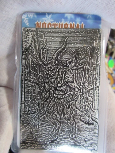 Black Hand Bullion 1/2 Oz Silver Krampus Card Nocturnal Noel .5 Oz .999